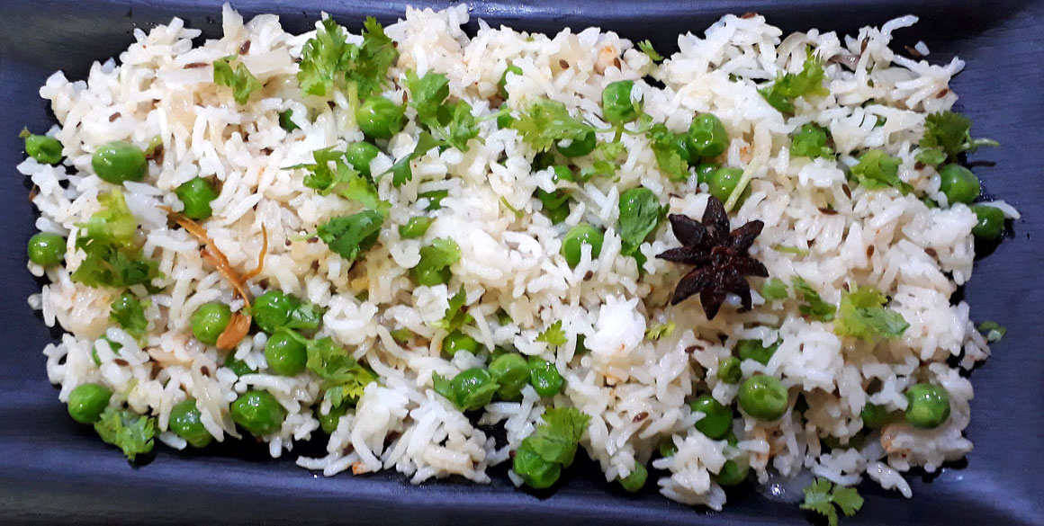 Green Peas Pulao (chicken)